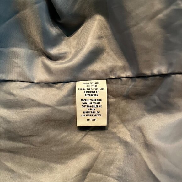 ABERCROMBIE & FITCH Navy Double Breasted Pea Coat Jacket with Shoulder Patch - M - Picture 14 of 14